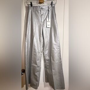 Oat New York Shimmering Silver Trousers